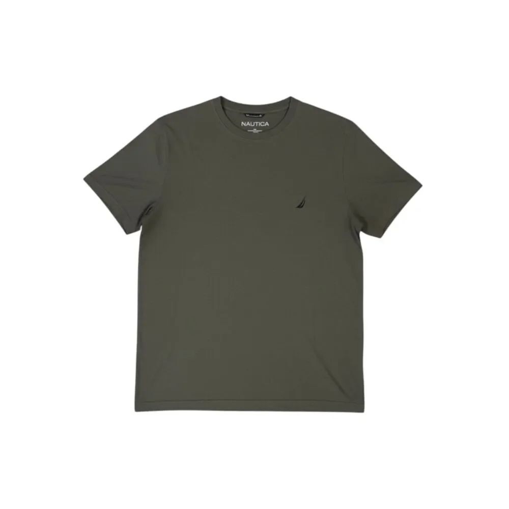 NAUTICA Men’s Olive Green Performance Short-Sleeve T-Shirt